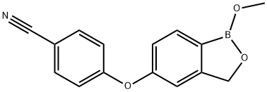 Benzonitrile, 4-[(1,3-dihydro-1-methoxy-2,1-benzoxaborol-5-yl)oxy]- Struktur