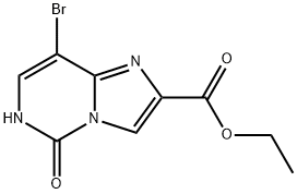 IMIDAZO[1,2-C]PYRIMIDINE-2-CARBOXYLIC ACID, 8-BROMO-5,6-DIHYDRO-5-OXO-, ETHYL ESTER 結(jié)構(gòu)式