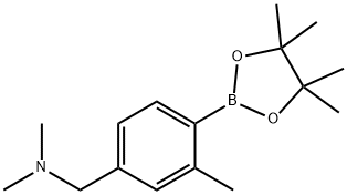 BENZENEMETHANAMINE, N,N,3-TRIMETHYL-4-(4,4,5,5-TETRAMETHYL-1,3,2-DIOXABOROLAN-2-YL)- 結(jié)構(gòu)式