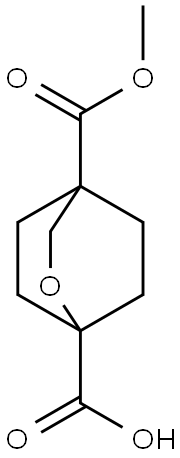 2-Oxabicyclo[2.2.2]octane-1,4-dicarboxylic acid, 4-methyl ester Struktur