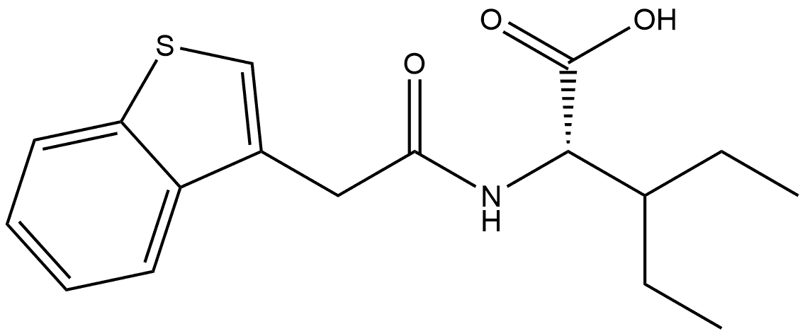 N-(2-Benzo[b]thien-3-ylacetyl)-3-ethyl-L-norvaline Struktur