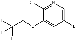 Pyridine, 5-bromo-2-chloro-3-(2,2,2-trifluoroethoxy)- Struktur