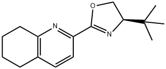 Quinoline, 2-[(4R)-4-(1,1-dimethylethyl)-4,5-dihydro-2-oxazolyl]-5,6,7,8-tetrahydro- Struktur