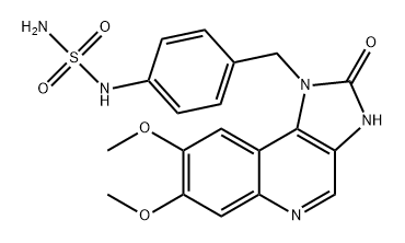 Sulfamide, N-[4-[(2,3-dihydro-7,8-dimethoxy-2-oxo-1H-imidazo[4,5-c]quinolin-1-yl)methyl]phenyl]- Struktur