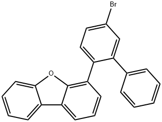 4-(5-bromo[1,1′-biphenyl]-2-yl)-dibenzofuran Struktur