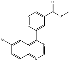 Methyl 3-(6-bromo-4-quinazolinyl)benzoate Struktur