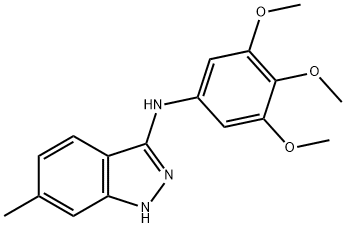 1H-Indazol-3-amine, 6-methyl-N-(3,4,5-trimethoxyphenyl)- Struktur