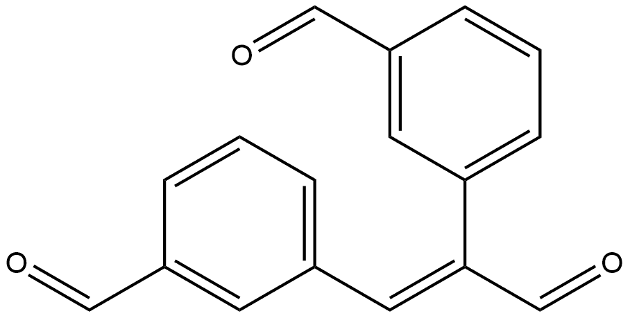 Benzeneacetaldehyde, 3-formyl-α-[(3-formylphenyl)methylene]-, (αE)- Struktur