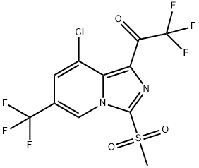 1-(8-Chloro-3-(methylsulfonyl)-6-(trifluoromethyl)imidazo[1,5-a]pyridin-1-yl)-2,2,2-trifluoroethanone Struktur