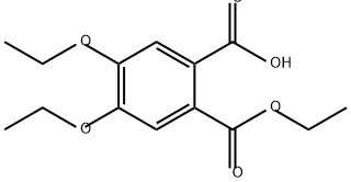 1,2-Benzenedicarboxylic acid, 4,5-diethoxy-, 1-ethyl ester Struktur