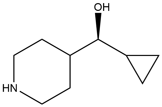 (S)-cyclopropyl(piperidin-4-yl)methanol Struktur