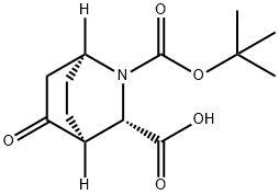 2-Azabicyclo[2.2.2]octane-2,3-dicarboxylic acid, 5-oxo-, 2-(1,1-dimethylethyl) e… Struktur