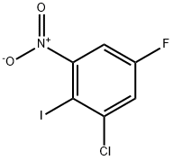 1-Chloro-5-fluoro-2-iodo-3-nitro-benzene Struktur