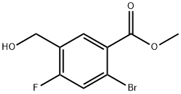 Benzoic acid, 2-bromo-4-fluoro-5-(hydroxymethyl)-, methyl ester Struktur