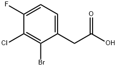 Benzeneacetic acid, 2-bromo-3-chloro-4-fluoro- Struktur