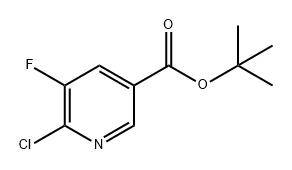 3-Pyridinecarboxylic acid, 6-chloro-5-fluoro-, 1,1-dimethylethyl ester Struktur