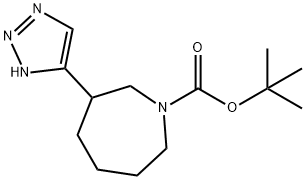 1H-Azepine-1-carboxylic acid, hexahydro-3-(1H-1,2,3-triazol-5-yl)-, 1,1-dimethylethyl ester Struktur