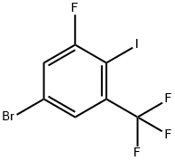 5-Bromo-1-fluoro-2-iodo-3-(trifluoromethyl)benzene Struktur