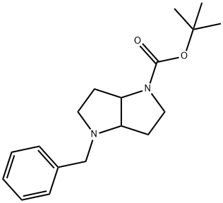 Pyrrolo[3,2-b]pyrrole-1(2H)-carboxylic acid, hexahydro-4-(phenylmethyl)-, 1,1-dimethylethyl ester Struktur