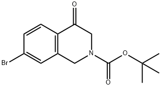 tert-butyl 7-bromo-4-oxo-1,3-dihydroisoquinoline-2-carboxylate Struktur