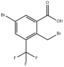 Benzoic acid, 5-bromo-2-(bromomethyl)-3-(trifluoromethyl)- Struktur