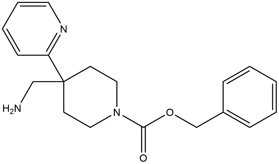 benzyl 4-(aminomethyl)-4-(pyridin-2-yl)piperidine-1-carboxylate Struktur