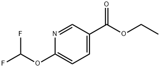 Ethyl 6-(difluoromethoxy)-3-pyridinecarboxylate Struktur