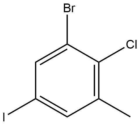 1-Bromo-2-chloro-5-iodo-3-methyl-benzene Struktur