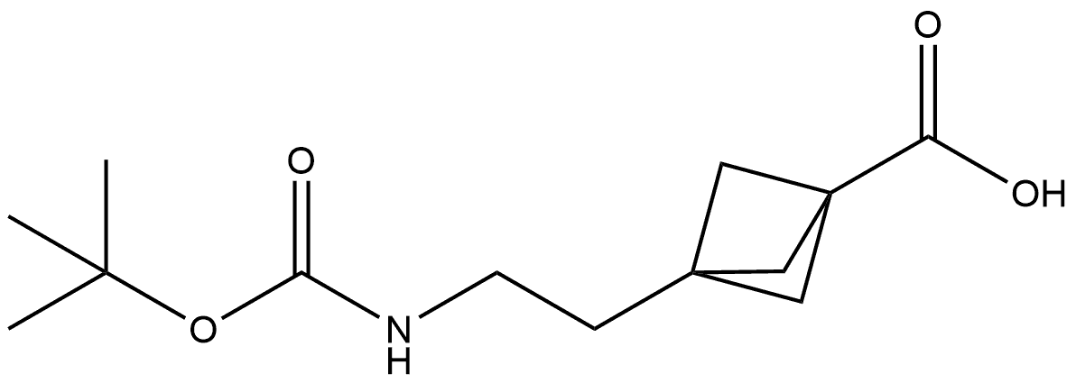 3-[2-[[(1,1-Dimethylethoxy)carbonyl]amino]ethyl]bicyclo[1.1.1]pentane-1-carboxylic acid Structure