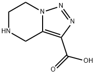 4,5,6,7-tetrahydro-[1,2,3]triazolo[1,5-a]pyrazine-3-carboxylic acid Struktur