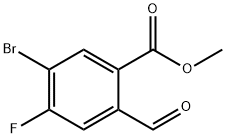 Benzoic acid, 5-bromo-4-fluoro-2-formyl-, methyl ester Struktur