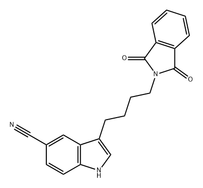 1H-Indole-5-carbonitrile, 3-[4-(1,3-dihydro-1,3-dioxo-2H-isoindol-2-yl)butyl]- Struktur