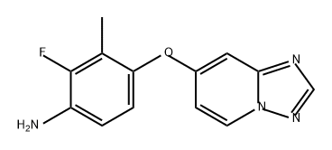 Benzenamine, 2-fluoro-3-methyl-4-([1,2,4]triazolo[1,5-a]pyridin-7-yloxy)- Struktur