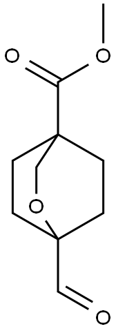 Methyl 1-formyl-2-oxabicyclo[2.2.2]octane-4-carboxylate Struktur