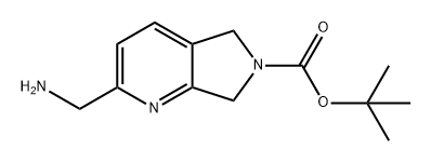 6H-Pyrrolo[3,4-b]pyridine-6-carboxylic acid, 2-(aminomethyl)-5,7-dihydro-, 1,1-dimethylethyl ester Struktur