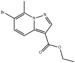 ethyl 6-bromo-7-methyl-pyrazolo[1,5-a]pyridine-3-carboxylate Struktur