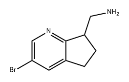 5H-Cyclopenta[b]pyridine-7-methanamine, 3-bromo-6,7-dihydro- Struktur