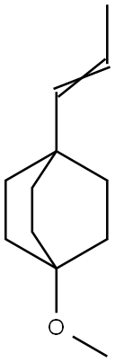 1-methoxy-4-[(E)-prop-1-enyl]bicyclo[2.2.2]octane Struktur