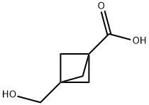 Bicyclo[1.1.1]pentane-1-carboxylic acid, 3-(hydroxymethyl)- Struktur