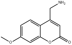 2H-1-Benzopyran-2-one, 4-(aminomethyl)-7-methoxy- Struktur