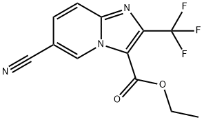 Ethyl 6-cyano-2-(trifluoromethyl)imidazo[1,2-a]pyridine-3-carboxylate Struktur