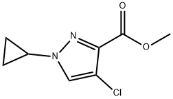 Methyl 4-chloro-1-cyclopropyl-1H-pyrazole-3-carboxylate Struktur