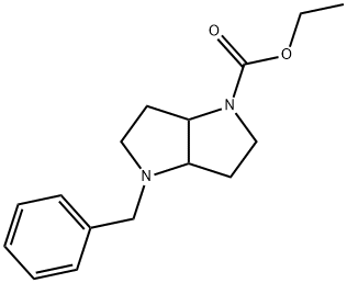 Pyrrolo[3,2-b]pyrrole-1(2H)-carboxylic acid, hexahydro-4-(phenylmethyl)-, ethyl ester Struktur