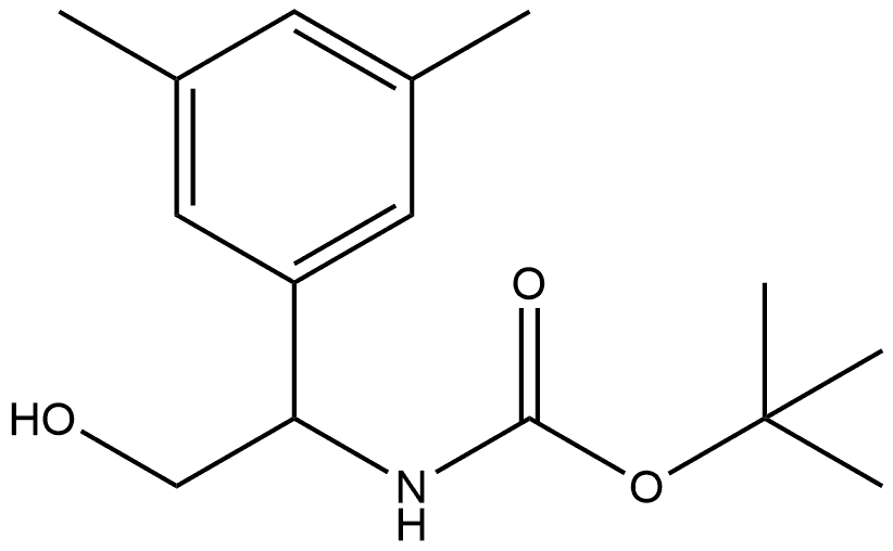 tert-butyl (1-(3,5-dimethylphenyl)-2-hydroxyethyl)carbamate Struktur