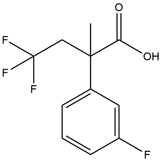 Benzeneacetic acid, 3-?fluoro-?α-?methyl-?α-?(2,?2,?2-?trifluoroethyl)?- Struktur