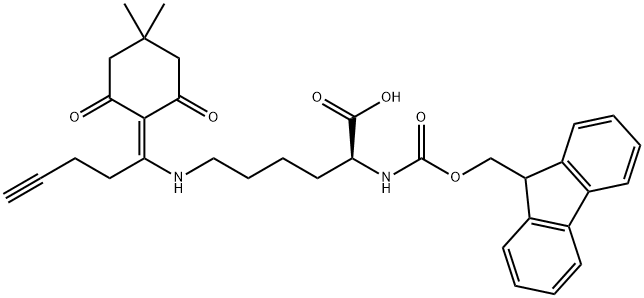 Fmoc-L-Lys(Pentynoyl-DIM)-OH Struktur