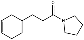 1-Propanone, 3-(3-cyclohexen-1-yl)-1-(1-pyrrolidinyl)- Struktur