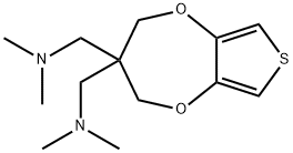 2H-Thieno[3,4-b][1,4]dioxepin-3,3(4H)-dimethanamine, N,N,N',N'-tetramethyl- Struktur