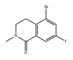 1(2H)-Isoquinolinone, 5-bromo-7-fluoro-3,4-dihydro-2-methyl- Struktur