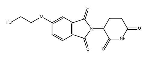 1H-Isoindole-1,3(2H)-dione, 2-(2,6-dioxo-3-piperidinyl)-5-(2-hydroxyethoxy)- Struktur